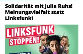 JUNGE FREIHEIT Verlag GmbH & Co.: Gegen den Rauswurf des NDR / Petition für Julia Ruhs erreicht bereits 50.000 Unterschriften