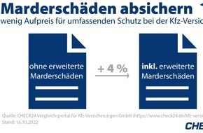 CHECK24 GmbH: Kfz-Versicherung: Marderschäden günstig absichern - darauf sollte man achten