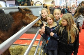 Messe Berlin GmbH: Großer Spaß für kleine Besucher: HIPPOLOGICA mit Pferdemärchen, Eselführerschein und Indianerabenteuer (FOTO)