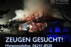 Polizeidirektion Worms: POL-PDWO: Wohnhausbrand - Zeugen gesucht