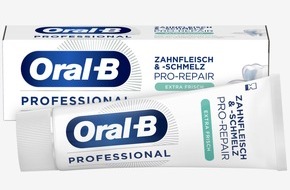 Oral-B: Stiftung Warentest testet Zahncremes: Oral-B Zahnfleisch & -schmelz PRO-REPAIR Extra Frisch ist Testsieger mit der Note SEHR GUT