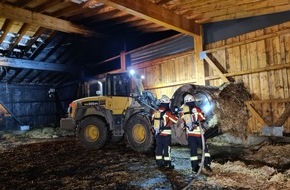 Freiwillige Feuerwehr Stockach: FW Stockach: Brand eines Stallgebäudes