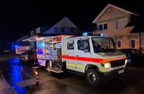 Kreisfeuerwehrverband Bodenseekreis e. V.: KFV Bodenseekreis: Großbrand in Neufrach - Feuerwehr verhindert Übergreifen auf Wohnhaus