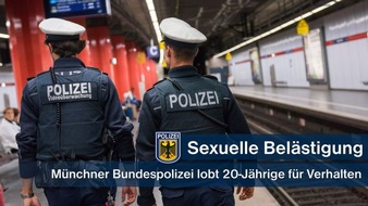 Bundespolizeidirektion München: Bundespolizeidirektion München: Sexuelle Belästigung in der S-Bahn: Unbekannter belästigt 20-Jährige
