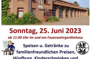 Freiwillige Feuerwehr der Gemeinde Sonsbeck: FW Sonsbeck: Familienfest der Einheit Sonsbeck am Sonntag, dem 25.06.2023