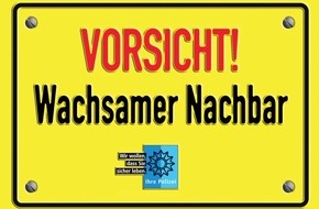 Polizeiinspektion Cuxhaven: POL-CUX: Vorsicht! Wachsamer Nachbar - Tatverdächtiger nach versuchtem Einbruch in Haft