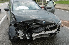 Autobahnpolizeiinspektion: API-TH: Zu schnell im Regen: Unfall mit verletzter Person und hohem Sachschaden