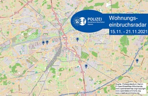 Polizeipräsidium Hamm: POL-HAM: Wohnungseinbruchsradar Hamm für die Woche vom 15. November bis 21. November 2021