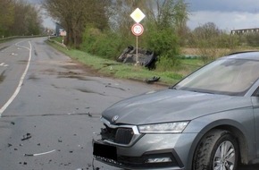 Polizei Minden-Lübbecke: POL-MI: BMW überschlägt sich nach Zusammenstoß