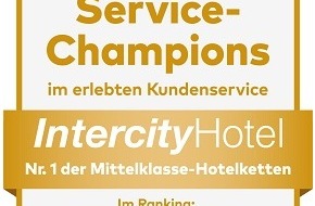 H World International: Pressemitteilung: "IntercityHotel zum dritten Mal infolge f&uuml;r hervorragenden Service ausgezeichnet"