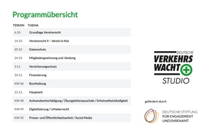 Deutsche Verkehrswacht e.V.: DVW STUDIO: Verkehrswacht startet Webinar-Reihe für Vereine