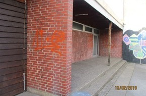 Polizei Hagen: POL-HA: Grundschule Helfe mit Graffitis besprüht