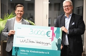 uniVersa Versicherungen: Hilfe für Krebskranke: uniVersa spendet 3.000 Euro