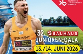 Bauhaus AG: 32. BAUHAUS Junioren-Gala am 13./14. Juni in Mannheim