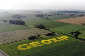 GEOXIP AG: Think Big & Green: Deutsches Start-up ermöglicht bis zu 500.000 qm Werbefläche / GEOXIP bringt Botschaften auf Felder