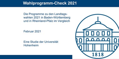 Universität Hohenheim: Landtagswahlen BW und RLP: einige Wahlprogramme schwer verständlich