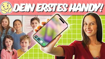 KiKA - Der Kinderkanal ARD/ZDF: KiKA-Medienmagazin "Team Timster" mit "Dein 1. Handy: Was drinsteckt und was wichtig ist" ab 31. Mai 2026 bei KiKA / Alltagstipps, Datenschutz und Technik - das m&uuml;ssen Kinder wissen