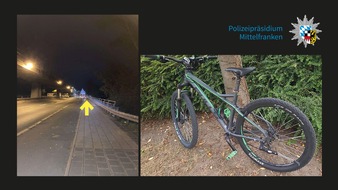 Polizeipräsidium Mittelfranken: POL-MFR: (967) Unbekannter warf Fahrrad von Brücke auf fahrendes Wohnmobil - Ermittlungen wegen versuchten Mordes