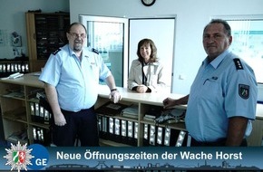 Polizei Gelsenkirchen: POL-GE: Neue Öffnungszeiten der Wache Horst