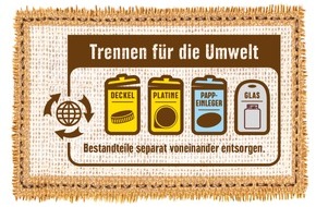 EDEKA ZENTRALE Stiftung & Co. KG: EDEKA-Wegweiser für die richtige Tonne - "Trennen für die Umwelt": EDEKA führt Recyclinghinweis auf Eigenmarken ein (FOTO)