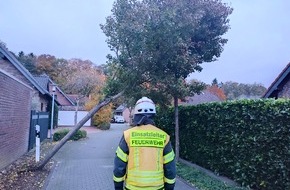 Freiwillige Feuerwehr Bedburg-Hau: FW-KLE: [Abschlussmeldung] Sturmtief Emir: Entspannte Lage für die Freiwillige Feuerwehr Bedburg-Hau