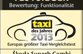 Skoda Auto Deutschland GmbH: SKODA Superb Combi ist 'Taxi des Jahres 2013' (BILD)