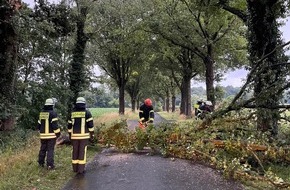 Feuerwehr Schermbeck: FW-Schermbeck: Sturmscheinsätze sorgten für viel Arbeit bei der FW Schermbeck