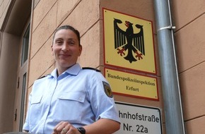 Bundespolizeiinspektion Erfurt: BPOLI EF: Olympiasiegerin und Weltmeisterin tauscht Rennanzug gegen Uniform