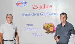 Agrarfrost GmbH & Co. KG: Agrarfrost: Theodor Schubert feiert 25-jähriges Dienstjubiläum