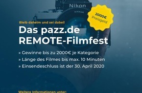 Pazz GmbH: Pazz.de ruft REMOTE-Film-Wettbewerb ins Leben