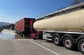 Verkehrsdirektion Koblenz: POL-VDKO: Zwei LKW-Unfälle - Vollsperrung A 61 Richtung Süden - Nachtrag -