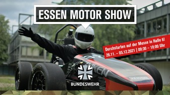PIZ Personal: Bundeswehr mit Panzer und Rennwagen auf dem PS-Festival des Jahres: Die "Essen Motor Show" 2021