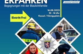 Polizeipr&auml;sidium Nordhessen: POL-KS: "Respekt zeigen- Respekt erfahren"- Begegnungen mit der Blaulichtfamilie am 16. August 2025 auf dem Kasseler K&ouml;nigsplatz