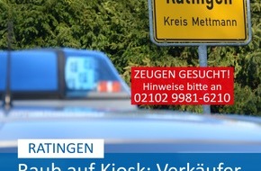 Polizei Mettmann: POL-ME: Raub auf Kiosk: Mitarbeiter mit Messer bedroht - Polizei sucht Zeugen - Ratingen - 2001072