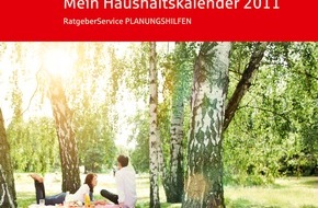 Geld und Haushalt - Beratungsdienst der Sparkassen-Finanzgruppe: Gut auskommen mit dem Einkommen / Der kostenlose Haushaltskalender 2011 ist soeben erschienen (mit Bild)