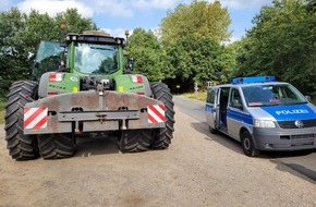 Polizeidirektion Lüneburg: POL-LG: Kontrolle von land- und forstwirtschaftlichen Fahrzeugen im Landkreis Harburg