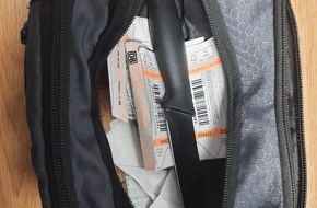 Bundespolizeidirektion Flughafen Frankfurt am Main: BPOLD FRA: Bundespolizisten kontrollieren Mann am Fernbahnhof: Küchenmesser mit 12 Zentimeter langer Klinge zugriffsbereit in der Bauchtasche