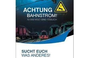 Bundespolizeidirektion München: Bundespolizeidirektion München: Bundespolizei warnt: Bahnanlagen sind kein Abenteuerspielplatz!