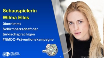 Polizeipräsidium Oberhausen: POL-OB: Schauspielerin Wilma Elles übernimmt Schirmherrschaft der türkischsprachigen #NMDO-Präventionskampagne der Polizei Oberhausen