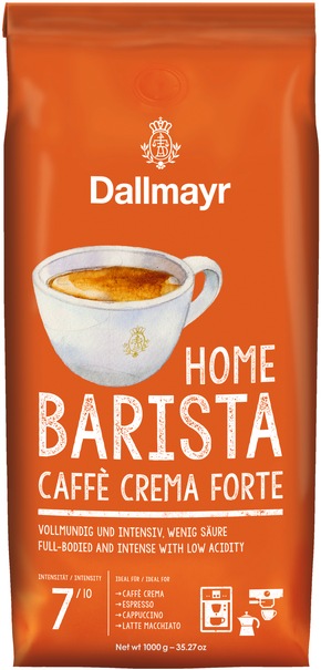 Nachhaltige Verpackung für Dallmayr Home Barista