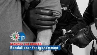 Polizeipräsidium Oberhausen: POL-OB: Alkohol und Drogen - Randalierer greift Polizisten an