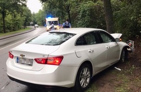 Polizeipräsidium Westpfalz: POL-PPWP: Unfall: Frontal gegen Baum gefahren