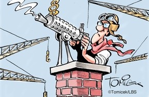Bundesgeschäftsstelle Landesbausparkassen (LBS): Streit um den Luftraum / Grundstückseigentümer wollte Kräne verbieten lassen (BILD)