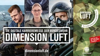 PIZ Personal: Save the Date: "Dimension Luft" - Die erste digitale Karrieremesse der Bundeswehr - Anmeldungen ab sofort!
