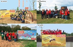 NORMA: NORMA: Bienenschutz ist jetzt auch in Aichach, Eutingen, Kerpen und Magdeburg aktiv umgesetzt / Niederlassungen führen Schutzprojekt pünktlich zum Weltbienentag fort (FOTO)