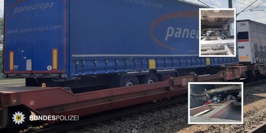 Bundespolizeidirektion München: Bundespolizeidirektion München: Gefährliche Fahrt mit Güterzug / Von Bremen nach München auf Güterwaggon