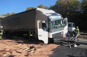 Verkehrsdirektion Mainz: POL-VDMZ: Sperrung der A 61 bei Sprendlingen nach Lkw-Unfall, Fahrer verstorben