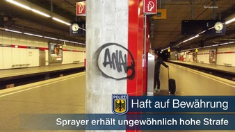 Bundespolizeidirektion München: Bundespolizeidirektion München: Hohe Strafe für Graffiti Sprayer - 23-Jähriger sprühte an verschiedenen Orten