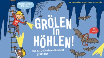 WDR Westdeutscher Rundfunk: Grölen in Höhlen - Die ARD-Kinderradionacht 2024 gräbt tief