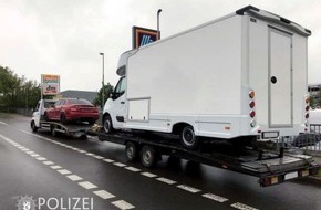 Polizeipräsidium Westpfalz: POL-PPWP: Überladenes Sprinter-Gespann